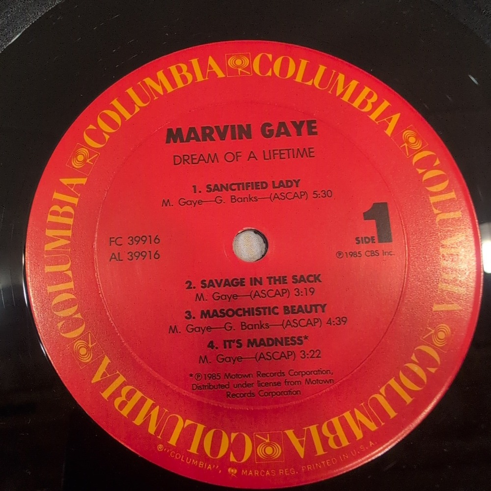 Marvin Gaye Dream of a Lifetime Vinyl LP Columbia FC 39916 1985 Soul Funk R&B - Picture 4 of 6